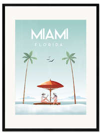 Gerahmter Kunstdruck Miami Beach II