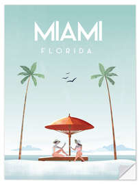 Naklejka na ścianę Illustrated Miami Beach II