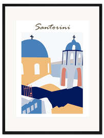 Gerahmter Kunstdruck Santorini, Griechenland I