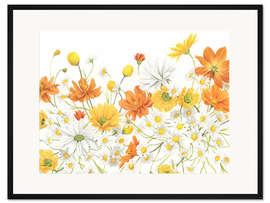 Gerahmter Kunstdruck Sonniges Blumenbouquet III