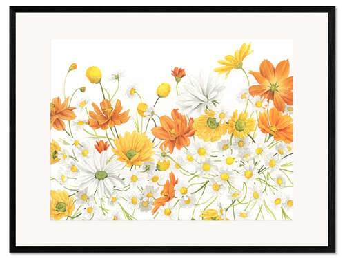 Ingelijste kunstdruk Sunny Wild Bouquet III