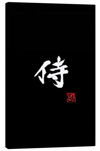 Canvas print Samurai, black