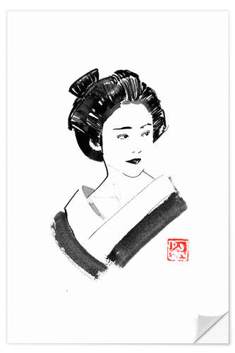 Sisustustarra Geisha in profile