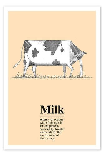 Poster Milch Definition (englisch)