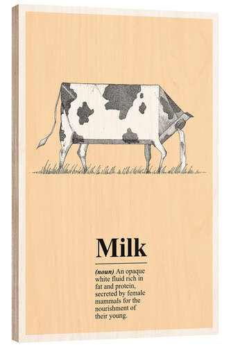 Tableau en bois Milk Definition