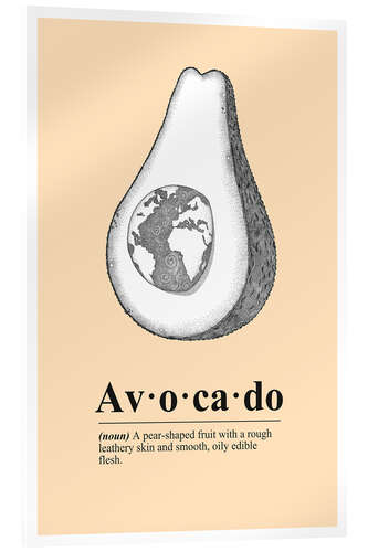 Acrylglasbild Avocado Definition (englisch)