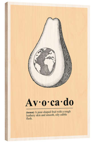 Stampa su legno Avocado Definition