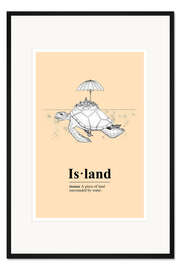 Gerahmter Kunstdruck Insel Definition (englisch)