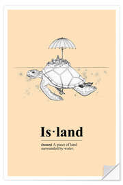 Selvklebende plakat Island Definition