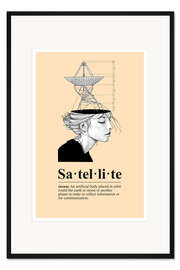 Gerahmter Kunstdruck Satellit Definition (englisch)