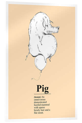 Tableau en verre acrylique Pig Definition