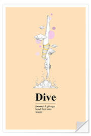 Selvklebende plakat Dive Definition