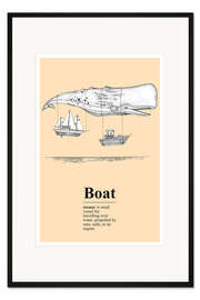 Gerahmter Kunstdruck Boot Definition (englisch)