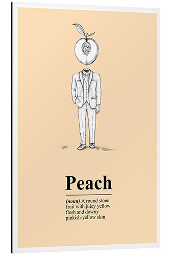 Aluminium print Peach Definition