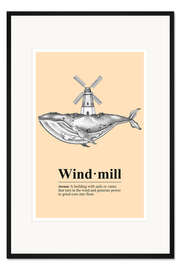 Gerahmter Kunstdruck Windmühle Definition (englisch)
