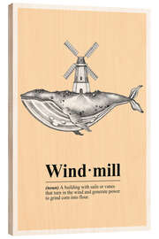 Wood print Windmill Definition