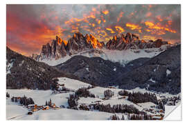 Wall sticker Winter in Südtriol, Val Di Funes