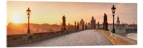 Quadro em acrílico Sunrise on Charles Bridge in Prague