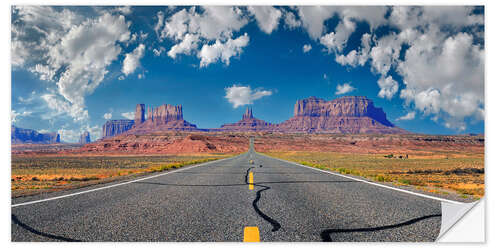 Naklejka na ścianę Monument Valley Highway