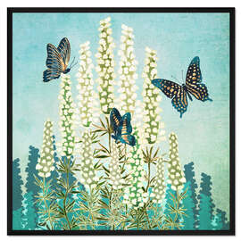 Gerahmter Kunstdruck Schmetterlingsgarten