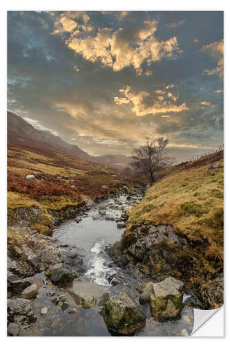 Wall sticker Lake District Sunset