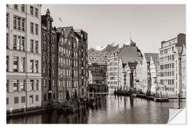 Wall sticker Nikolaifleet and Elbphilharmonie in Hamburg