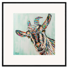 Impression artistique encadrée Funny Goat I