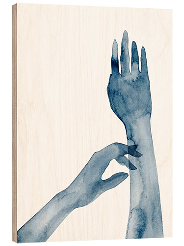 Wood print Shadow Hands II