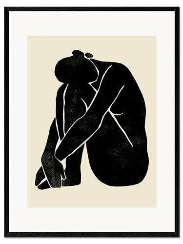 Framed art print Onyx Figure II