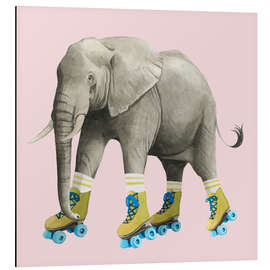 Magnettafel Rollschuh-Elefant