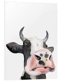 Cuadro de PVC Watercolor Cow Portrait I