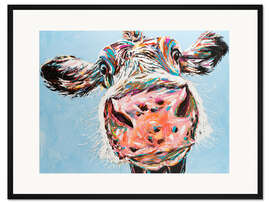 Gerahmter Kunstdruck Lustige Kuh I
