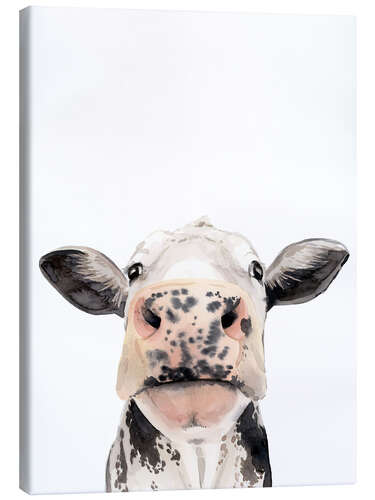 Canvas print Watercolor Cow Portrait II