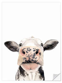 Sticker mural Watercolor Cow Portrait II