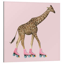 Magnettafel Rollschuh-Giraffe