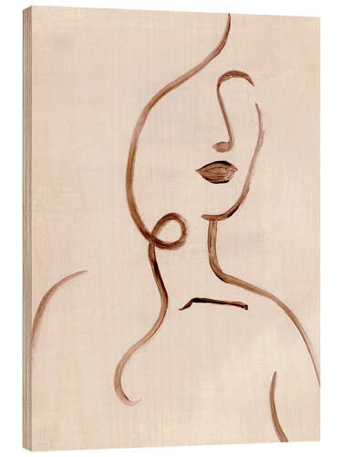 Holzbild Femme Sketch II