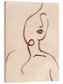 Tableau en bois Femme Sketch II