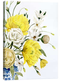 Stampa su tela Yellow and Ultramarine Bouquet II