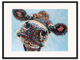 Gerahmter Kunstdruck Lustige Kuh II