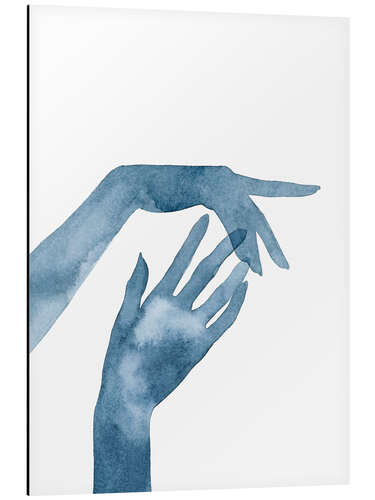 Tableau en aluminium Shadow Hands III