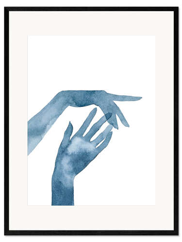 Impression artistique encadrée Shadow Hands III