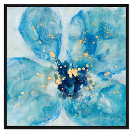 Gerahmter Kunstdruck Suche in Blau II