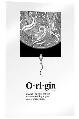 Acrylic print Origin Definition
