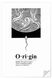 Selvklæbende plakat Origin Definition