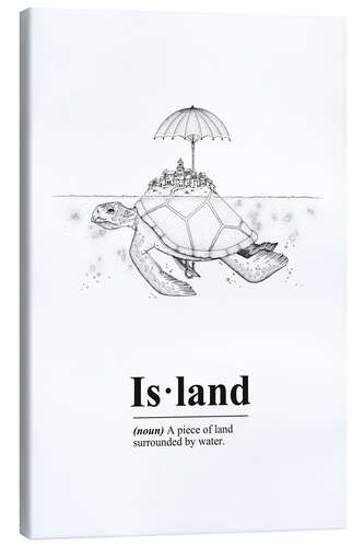 Canvas print Island Definition