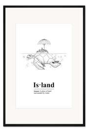 Gerahmter Kunstdruck Island Definition