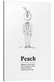 Aluminium print Peach Definition