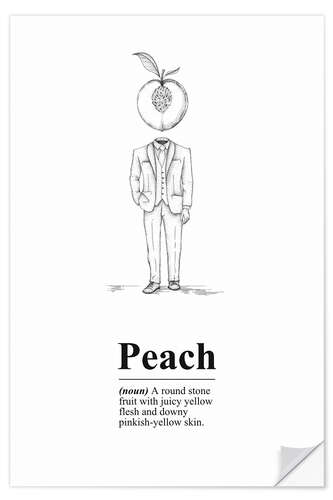 Wandsticker Peach Definition