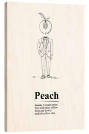 Cuadro de madera Peach Definition