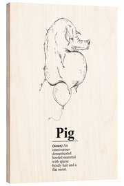 Wood print Pig Definition